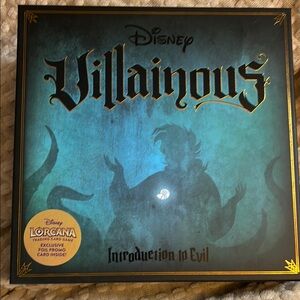Disney Villainous Game with Blue and Gold Design